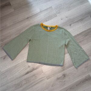 Anthropologie Dolan Left Coast Sierra Sweater Women’s Small Green Striped Knit